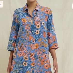 AMOUR VERT Gloria Washable Silk Dress - Size Large